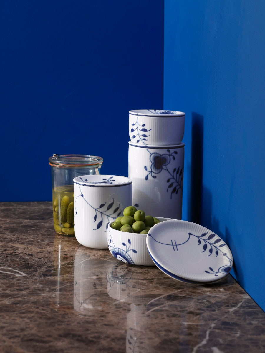 Royal Copenhagen Blå Mega riflet asiet - 23 cm. - Bahne